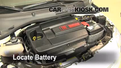 2012 Fiat 500 Pop 1.4L 4 Cyl. Battery Replace